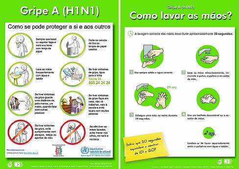 Gripe A (H1N1) - Como se pode proteger a si e aos outros | Como lavar as mãos
